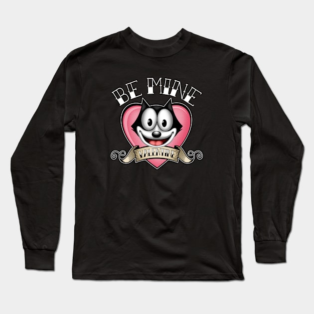 FELIX THE CAT - Valentine's day tat Long Sleeve T-Shirt by ROBZILLA